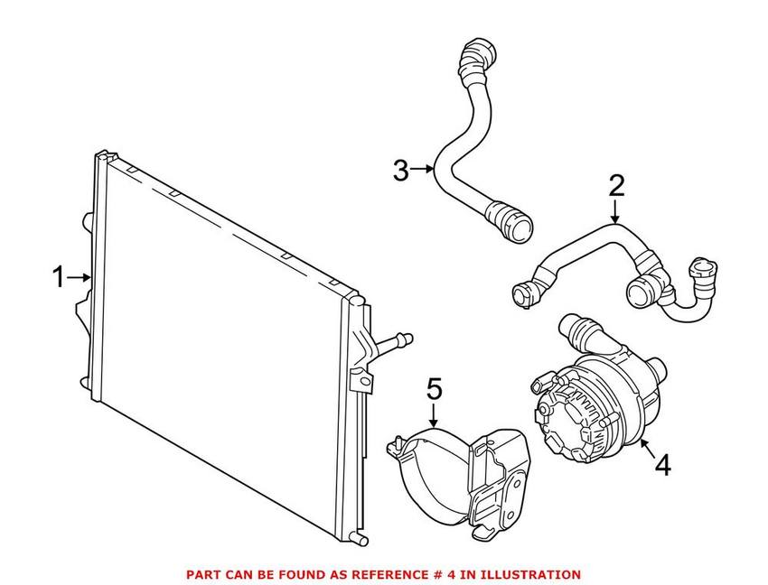 BMW Engine Auxiliary Water Pump 11518637953